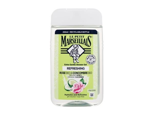 Le Petit Marseillais Extra Gentle Shower Gel Bio Rose & Bio Cucumber (U) 250ml, Sprchovací gél
